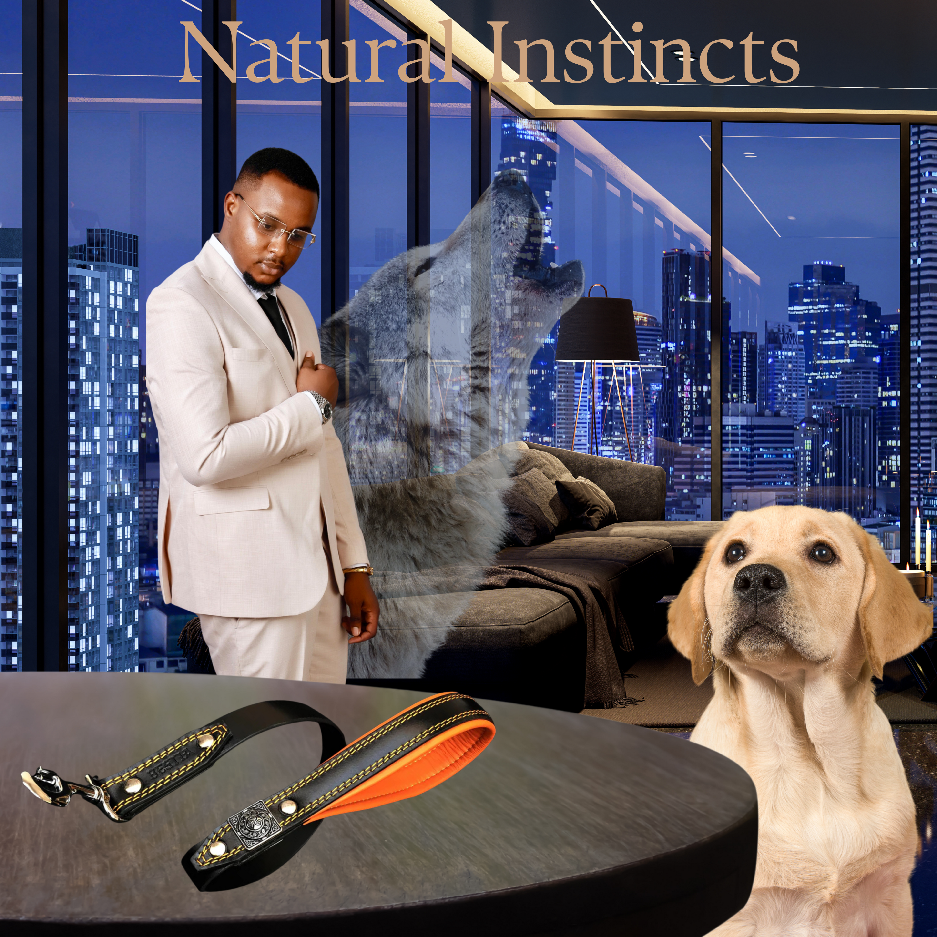 Eros Leash Black and Orange