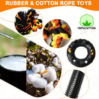 Dog Chew Toys for Small Breeds Rubber (6pcs)