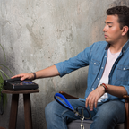 Bijou Leather Lead Blue