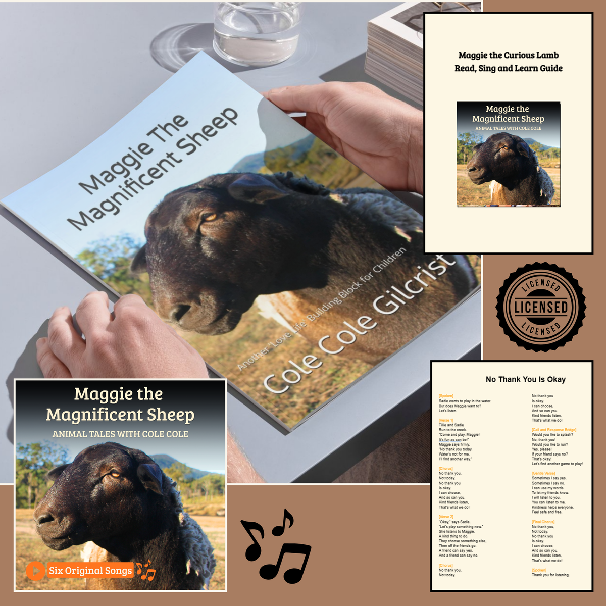 Maggie the Magnificent Sheep – Paperback Book, Songs & Educator Guide | Single-Service Licence