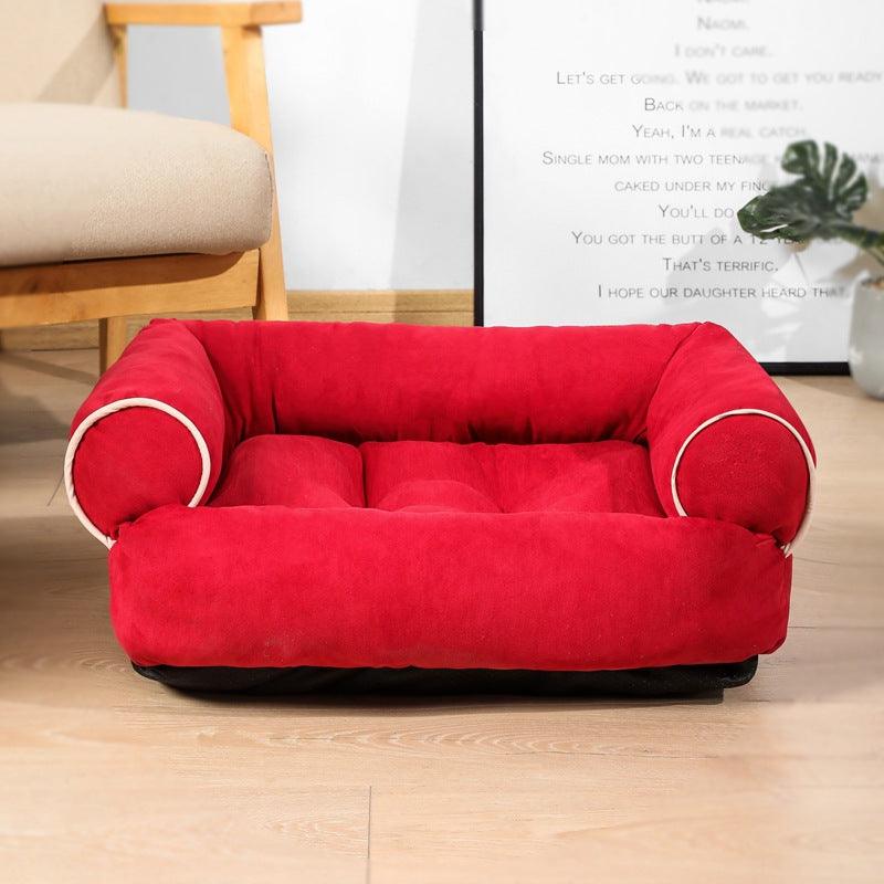 Luxury Plush Pet Sofa Bed - Cozy Haven For Dogs And Cats