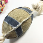 Durable Linen & Cotton Rope Dog Rugby Toy