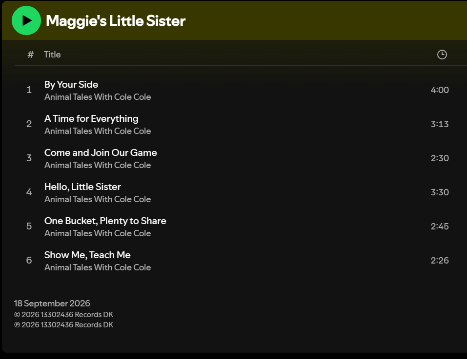 Maggie’s Little Sister – Paperback Book, Songs & Educator Guide | Single-Service Licence