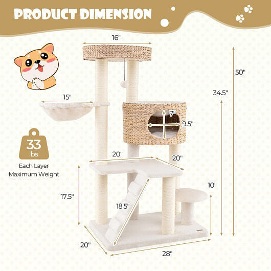 Modern Cat Tree for Indoor Cats